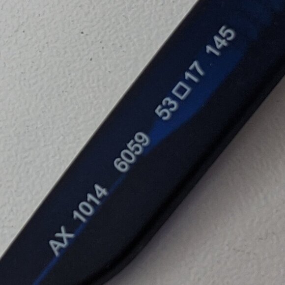 🕶️ Armani Exchange AX1014-6059 Semi rimless Eyeglasses 53/17-145 / ALH232 - Picture 6 of 8